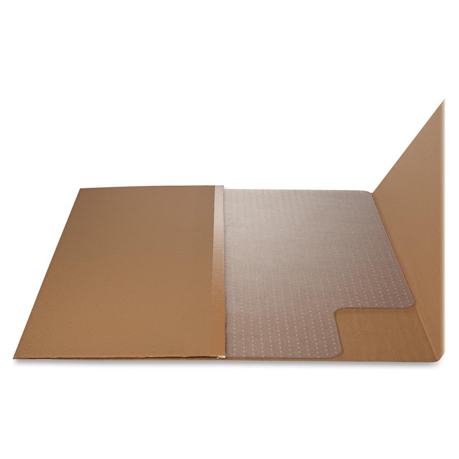 Deflecto DuraMat for Carpet - Carpeted Floor - 60" Length x 46" Width - Lip Size 12" Length x 25" Width - Vinyl - Clear - 1Each. Picture 7