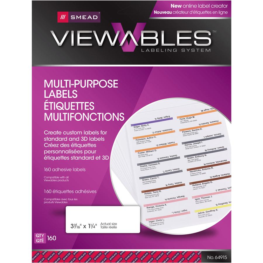 Smead Viewables Multipurpose Labels for Hanging Folders - Laser, Inkjet. Picture 9