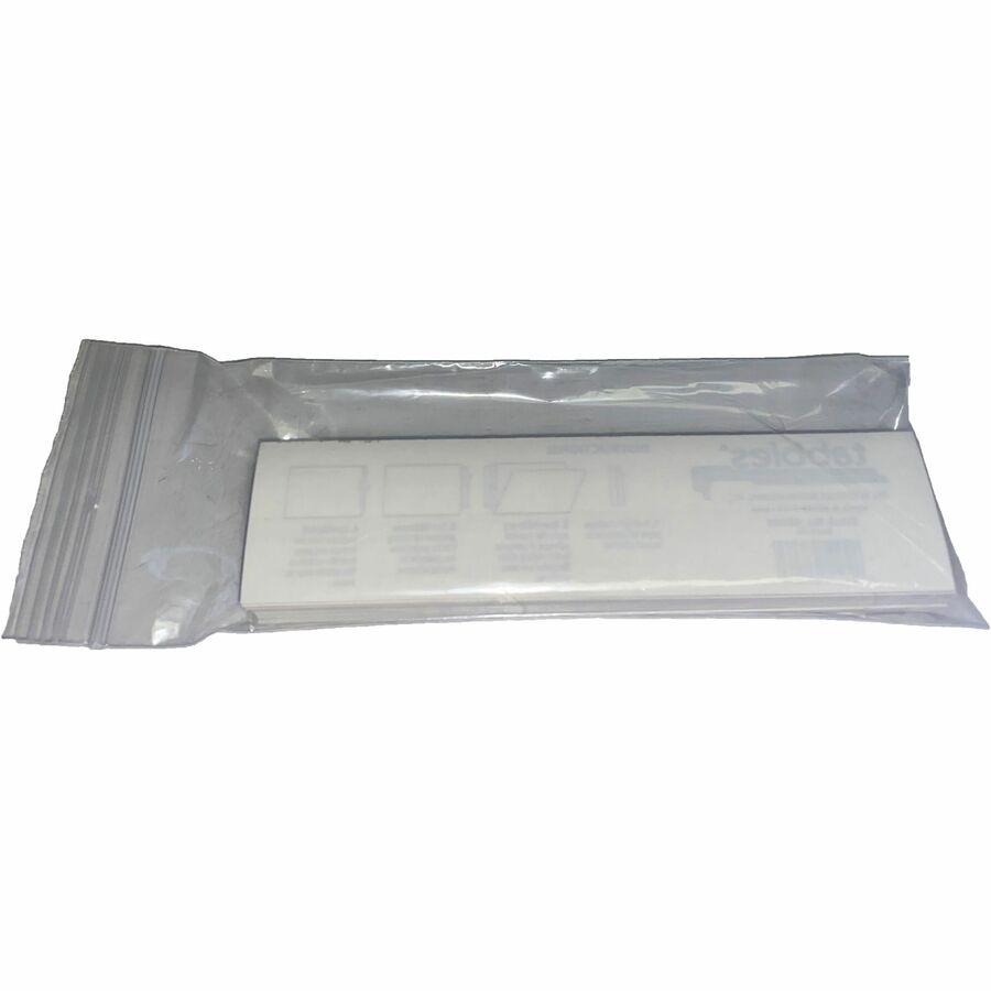 Tabbies Wrap Around Folder End Tabs - 2" Tab Height x 8" Tab Width - Clear Tab(s) - Wear Resistant, Tear Resistant - 100 / Pack. Picture 5