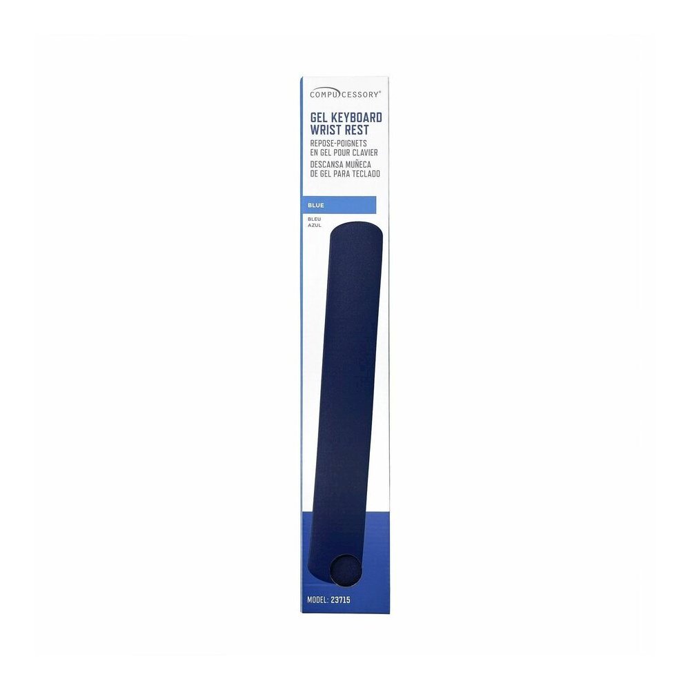 Compucessory Gel Keyboard Wrist Rest Pads - 19" Height x 2.87" Width x 0.75" Depth - Blue - 1 Each. Picture 3
