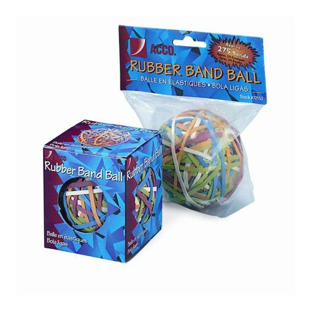 ACCO Rubber Band Ball - 0.7" Length x 0.1" Width - Assorted - 1 Each. Picture 2