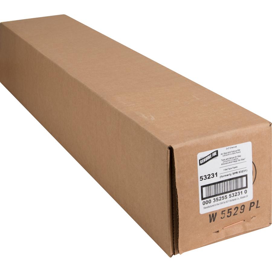 Genuine Joe Air Step Anti-Fatigue Mat - Warehouse - 36" Length x 24" Width x 0.375" Thickness - Vinyl, Vinyl Foam - Black - 1 Each. Picture 7
