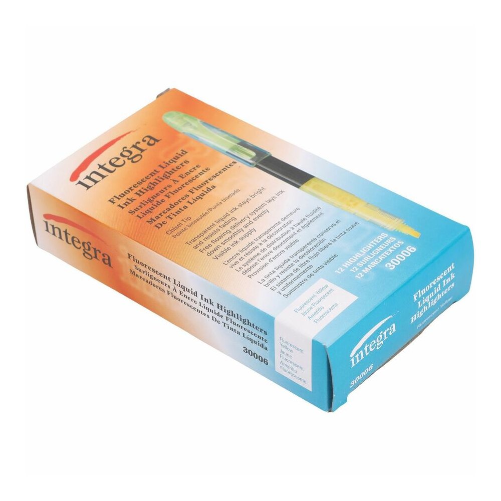 Integra Liquid Highlighters - Yellow Ink - 1 Dozen. Picture 3