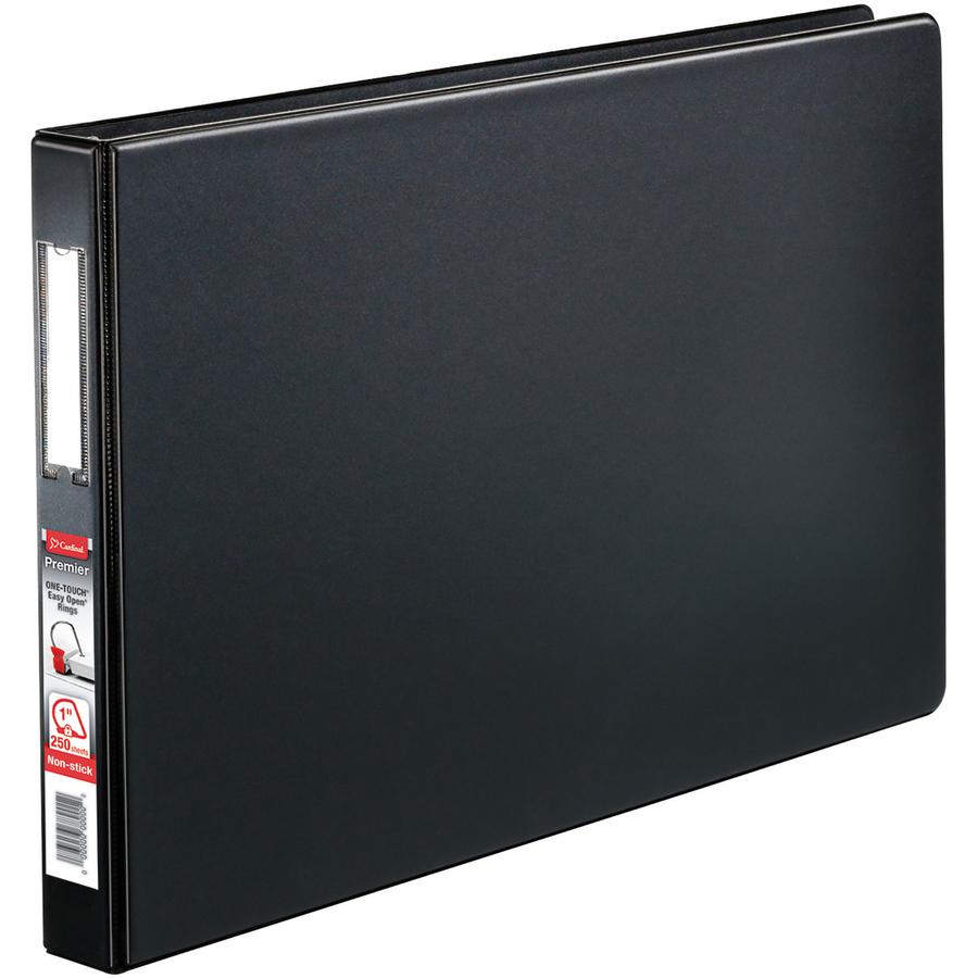 Cardinal EasyOpen Locking Slant-D Tabloid Binders - 1" Binder Capacity - Tabloid - 11" x 17" Sheet Size - 225 Sheet Capacity - 5/8" Spine Width - 3 x D-Ring Fastener(s) - Inside Front & Back Pocket(s). Picture 5