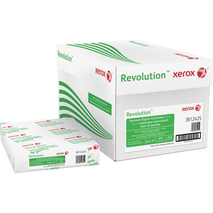 Xerox Revolution Premium Digital Carbonless Paper - Letter - 8 1/2" x 11" - Sustainable Forestry Initiative (SFI) - Capsule Control Coating - White - 1670 / Carton. Picture 6