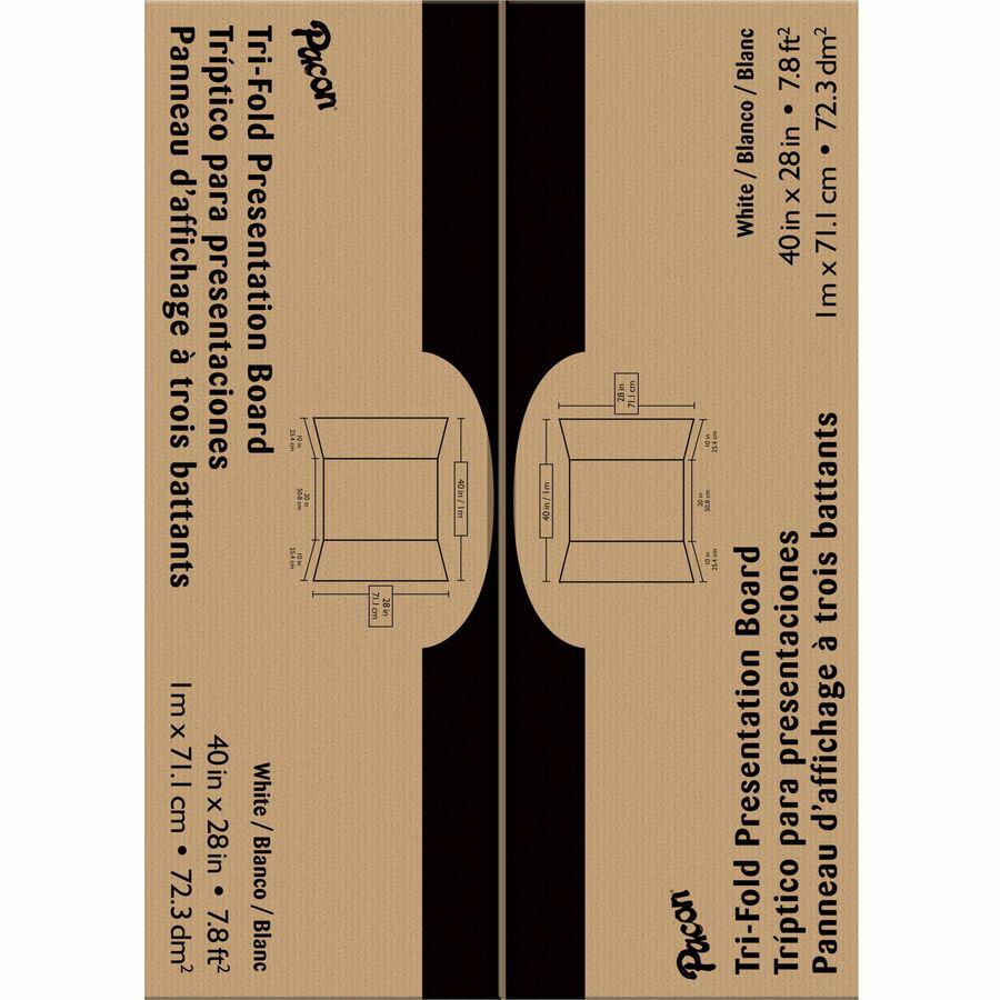 Pacon Presentation Boards - 28" Board Height x 40" Board Width - White Surface - 8 / Carton. Picture 5