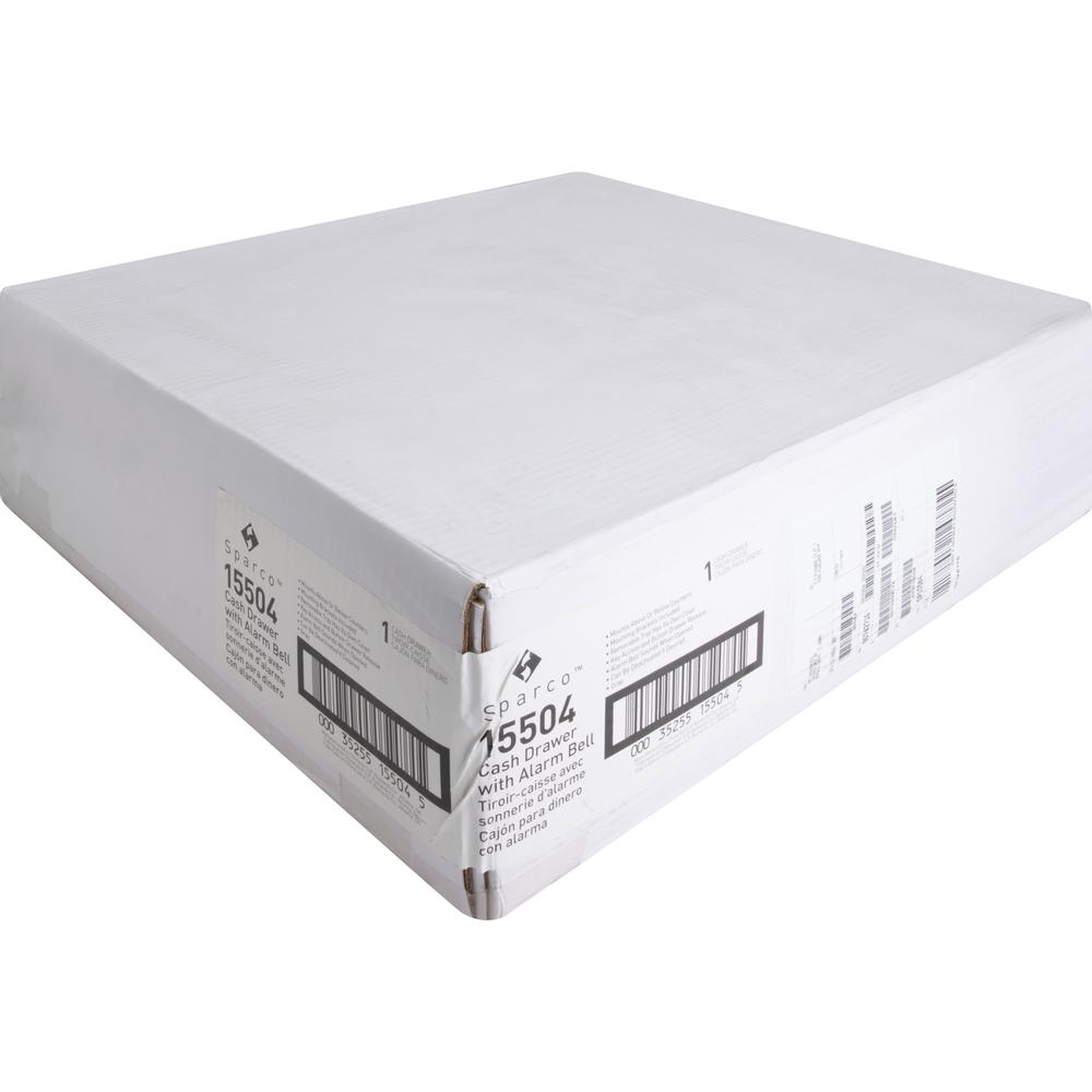 Sparco Removable Tray Cash Drawer - Gray - 3.8" Height x 17.8" Width x 15.8" Depth. Picture 9