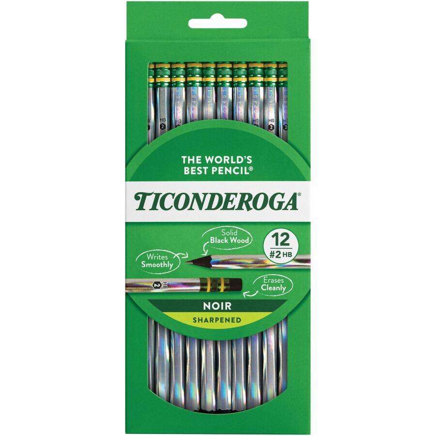 Ticonderoga Noir Pre-Sharpened No. 2 Pencils - #2 Lead - Black Lead - 1 Dozen. Picture 8