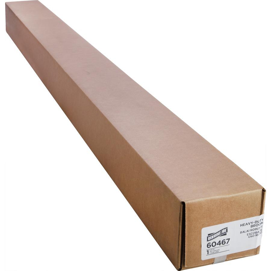 Genuine Joe Heavy-duty Floor Sweep with Handle - 24" Polypropylene Bristle - 60" Handle Length x 1.25" Handle Diameter - Hardwood Handle - 1 Each. Picture 6