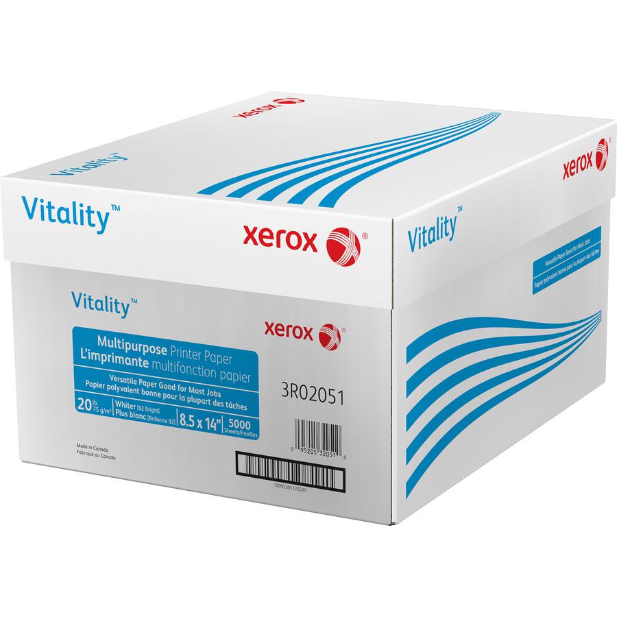 Xerox Copy Paper - White - 92 Brightness - 8 1/2" x 14" - 20 lb Basis Weight - 500 / Ream. Picture 4