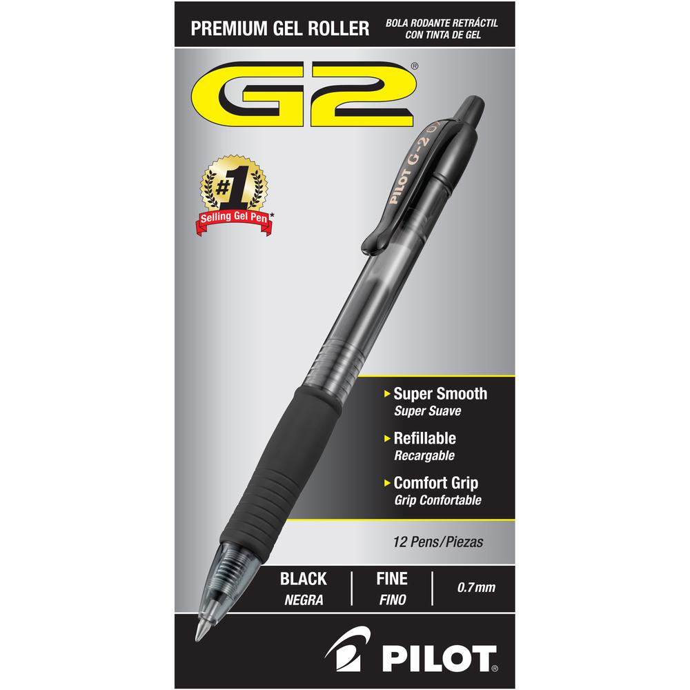G2 Premium Gel Ink Retractable Pens - Refillable - Retractable - Black Ink - Gel-based - 1 Dozen. Picture 4
