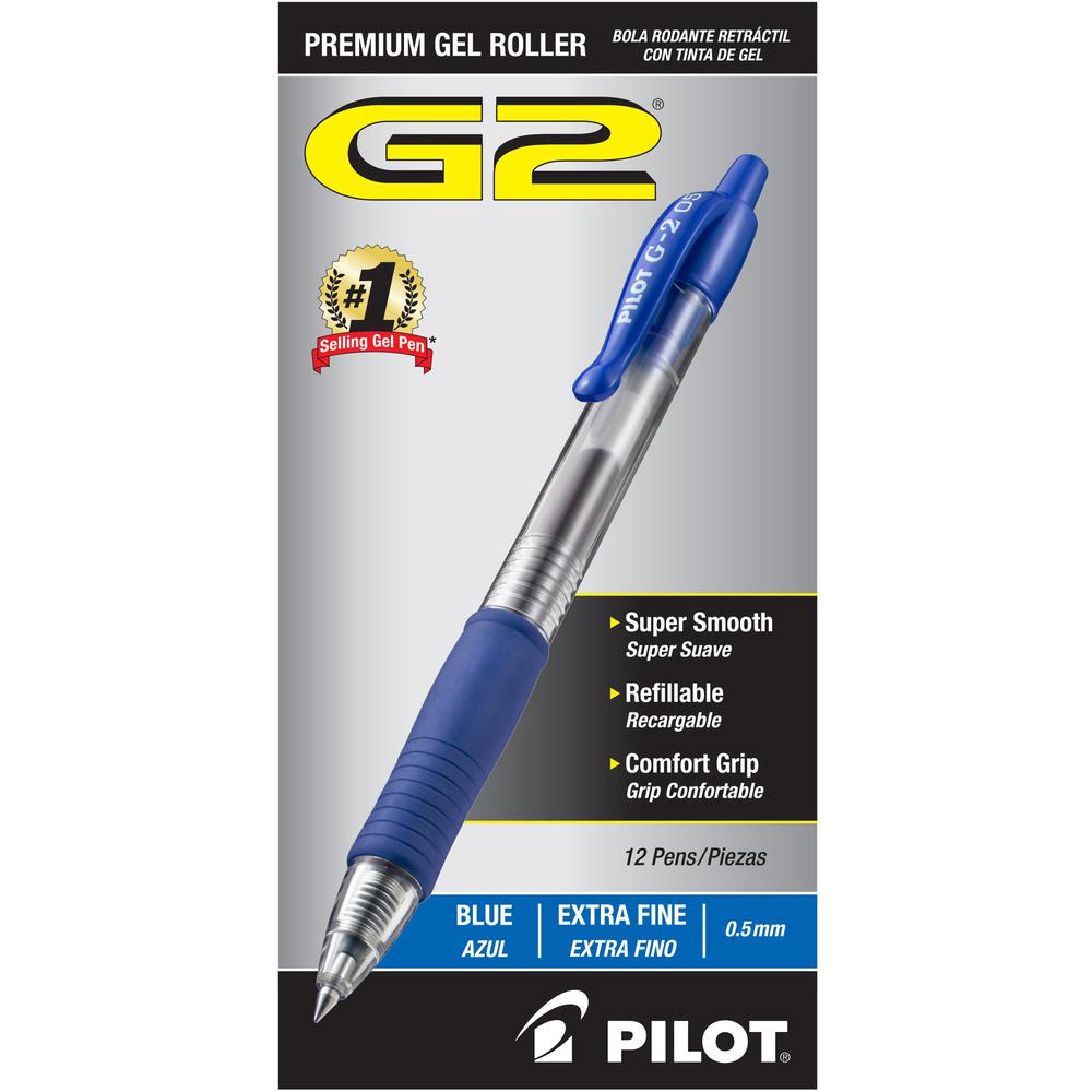 G2 Premium Gel Ink Retractable Pens - Refillable - Retractable - Blue Ink - Gel-based - 1 Dozen. Picture 2