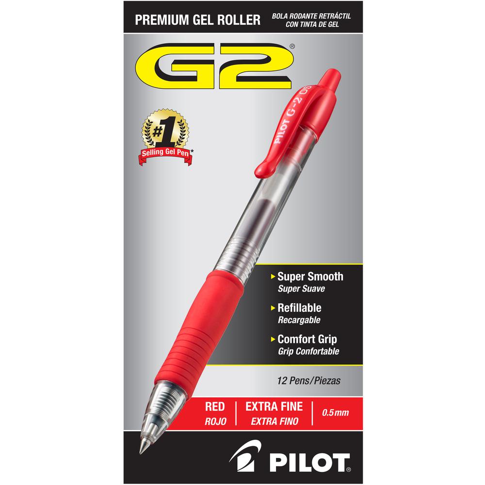 G2 Premium Gel Ink Retractable Pens - Refillable - Retractable - Red Ink - Gel-based - 1 Dozen. Picture 3