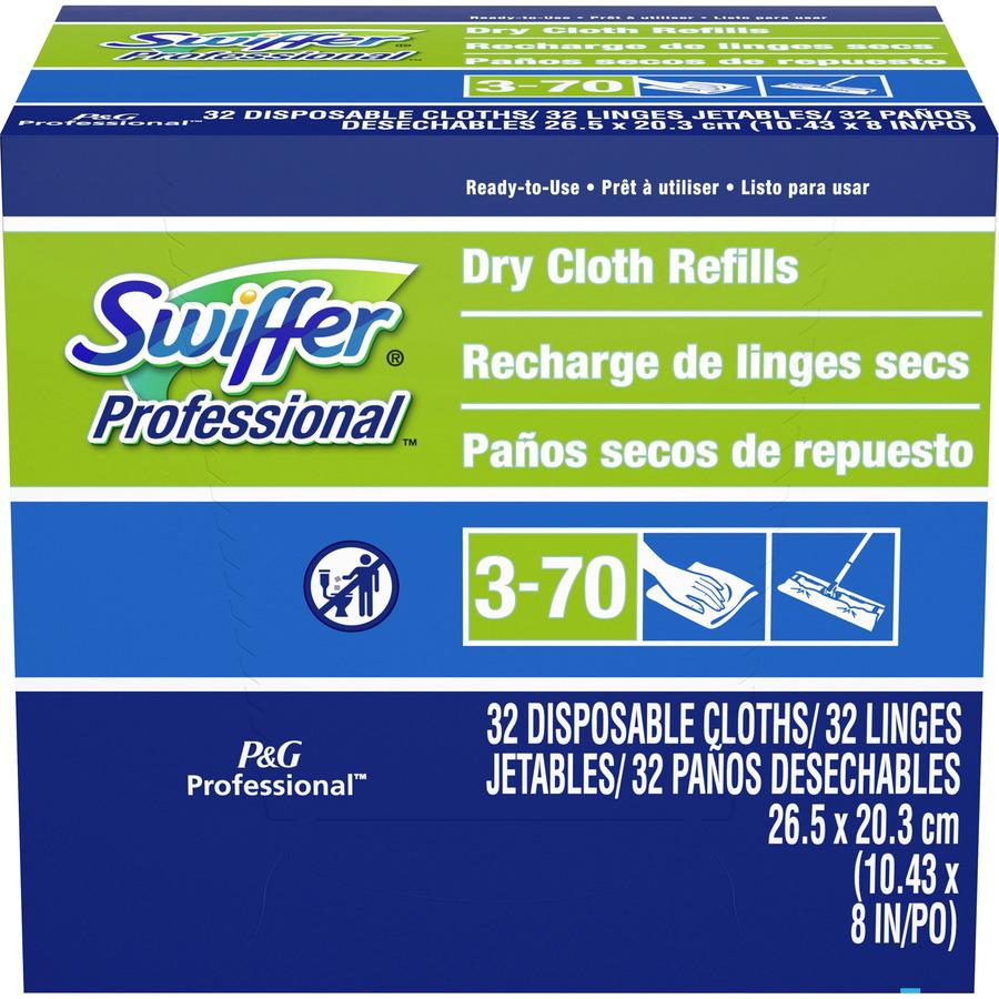 Swiffer Sweeper Dry Cloths Refill - Unscented - Cloth - White - 32/Box - 6 / Carton. Picture 3
