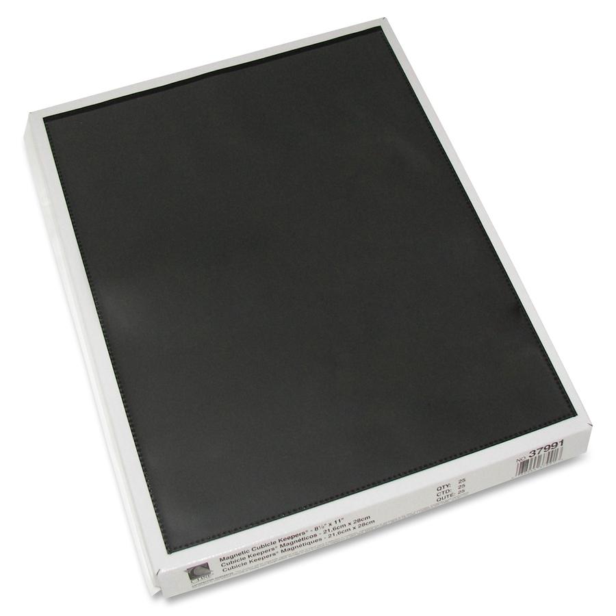C-Line Cubicle Keepers Display Pockets for Metal Surfaces - Magnetic, 8-1/2 x 11, 25/BX, 37991. Picture 5