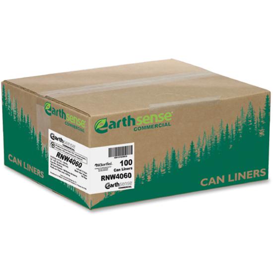 Berry Reclaim Heavy-Duty Recycled Can Liners - Medium Size - 33 gal Capacity - 33" Width x 39" Length - 1.65 mil (42 Micron) Thickness - Black - Plastic - 100/Carton - Can - Recycled. Picture 3