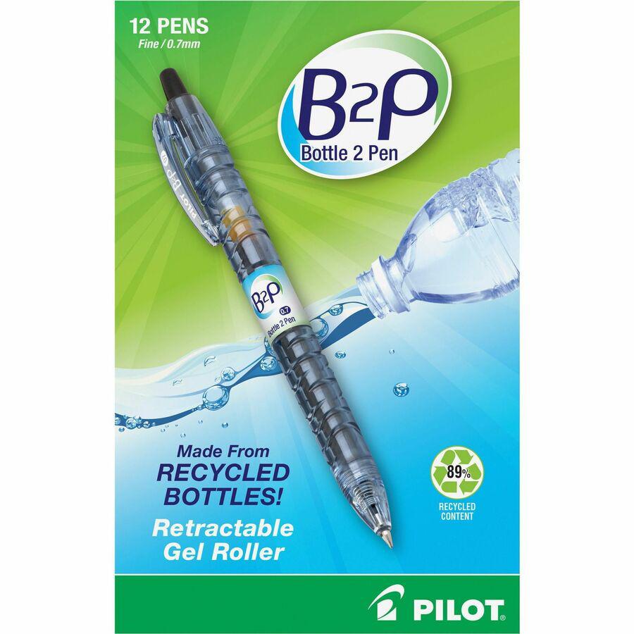 Pilot Fine Point Gel Pens - Refillable - Retractable - Black Ink - Gel-based - Plastic Barrel - 1 Dozen. Picture 4