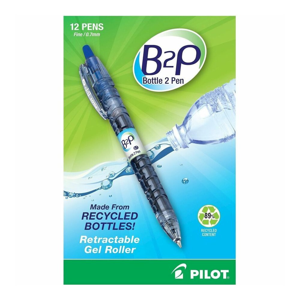 Pilot Fine Point Gel Pens - Refillable - Retractable - Blue Ink - Gel-based - Plastic Barrel - 1 Dozen. Picture 3