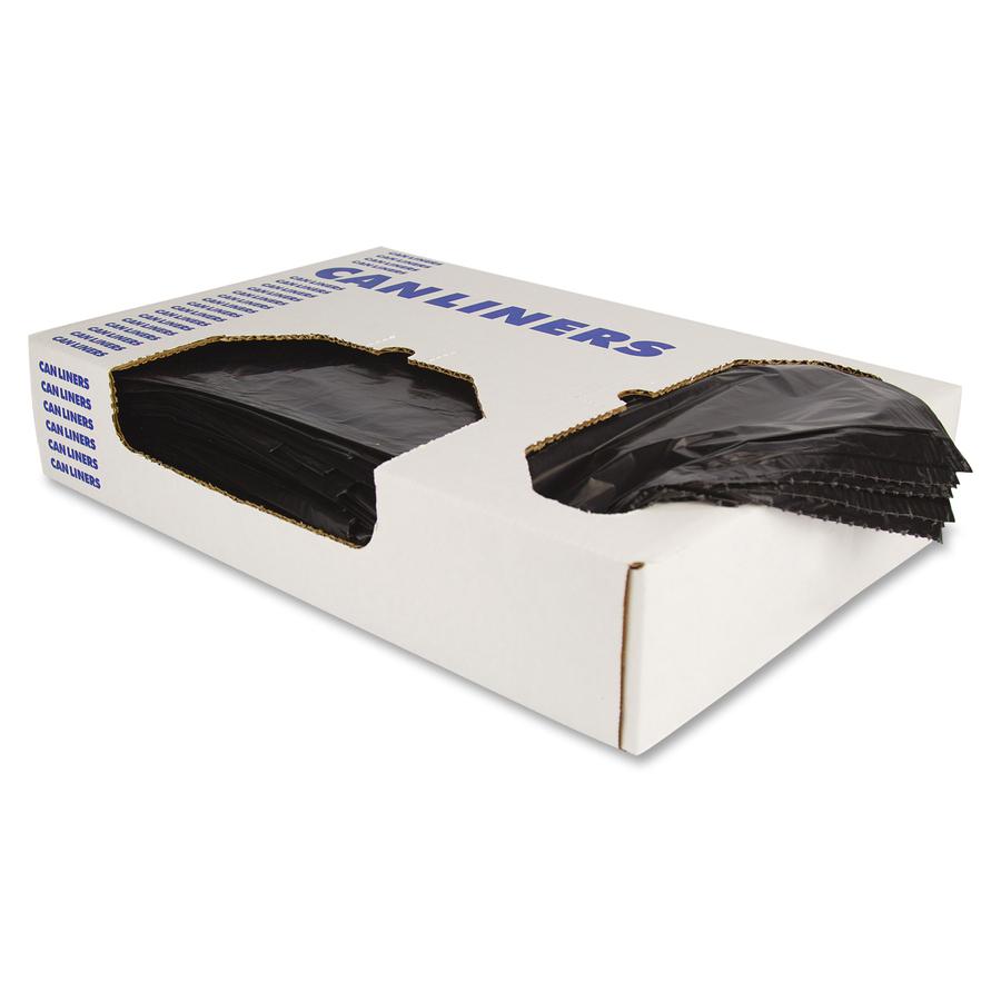 Heritage Low-density Dark Can Liner - 60 gal Capacity - 38" Width x 58" Length - 1.50 mil (38 Micron) Thickness - Black - Resin - 100/Carton - Can, Garbage - Recycled. Picture 2