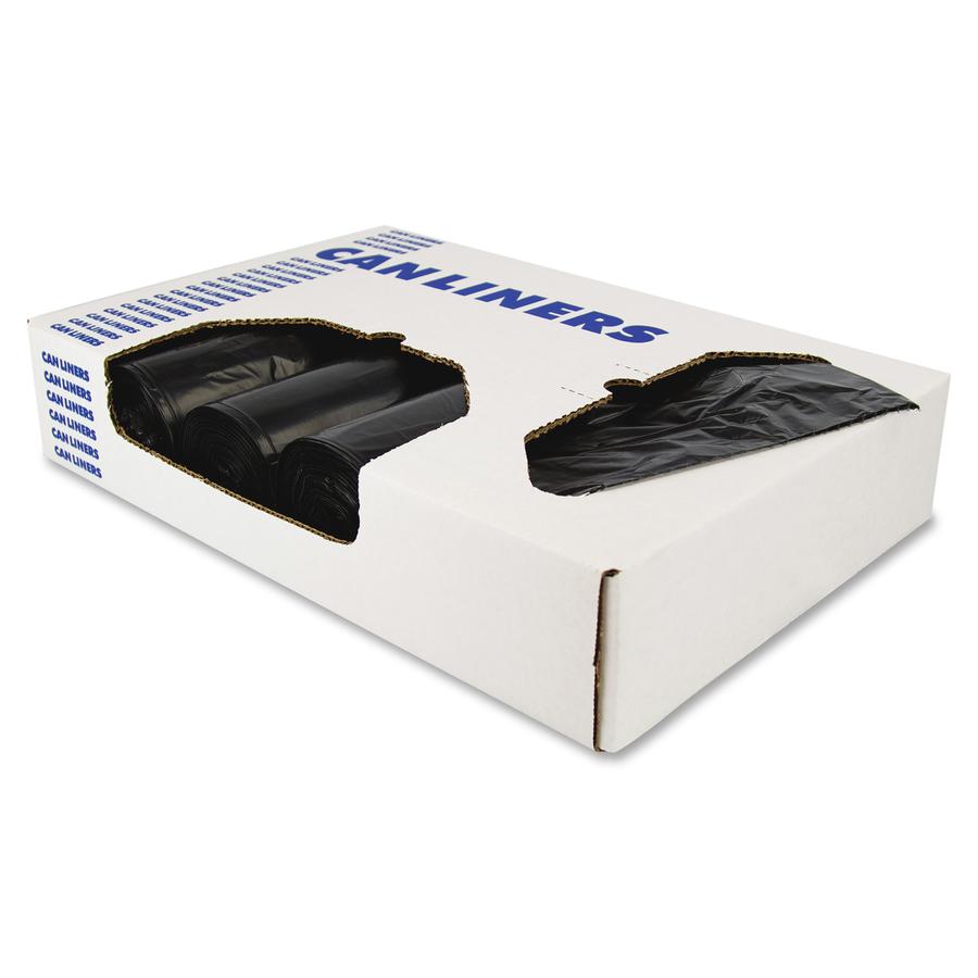 Heritage Low-density Dark Can Liner - 56 gal Capacity - 43" Width x 47" Length - 2 mil (51 Micron) Thickness - Low Density - Black - Resin - 100/Carton - Can - Recycled. Picture 3