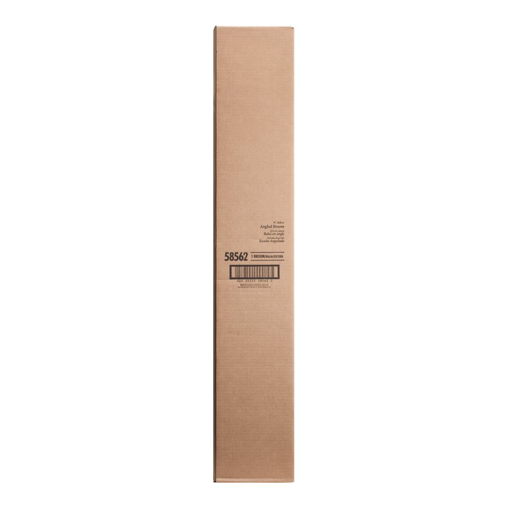 Genuine Joe Angle Broom - Polyvinyl Chloride (PVC) Bristle - 47" Handle Length - 54.5" Overall Length - Plastic Handle - Yellow - 1 Each. Picture 5