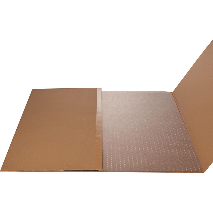 Deflecto EconoMat Chair Mat - Carpeted Floor - 53" Length x 45" Width x 0.063" Thickness - Rectangular - Polycarbonate - Clear - 1Each. Picture 9