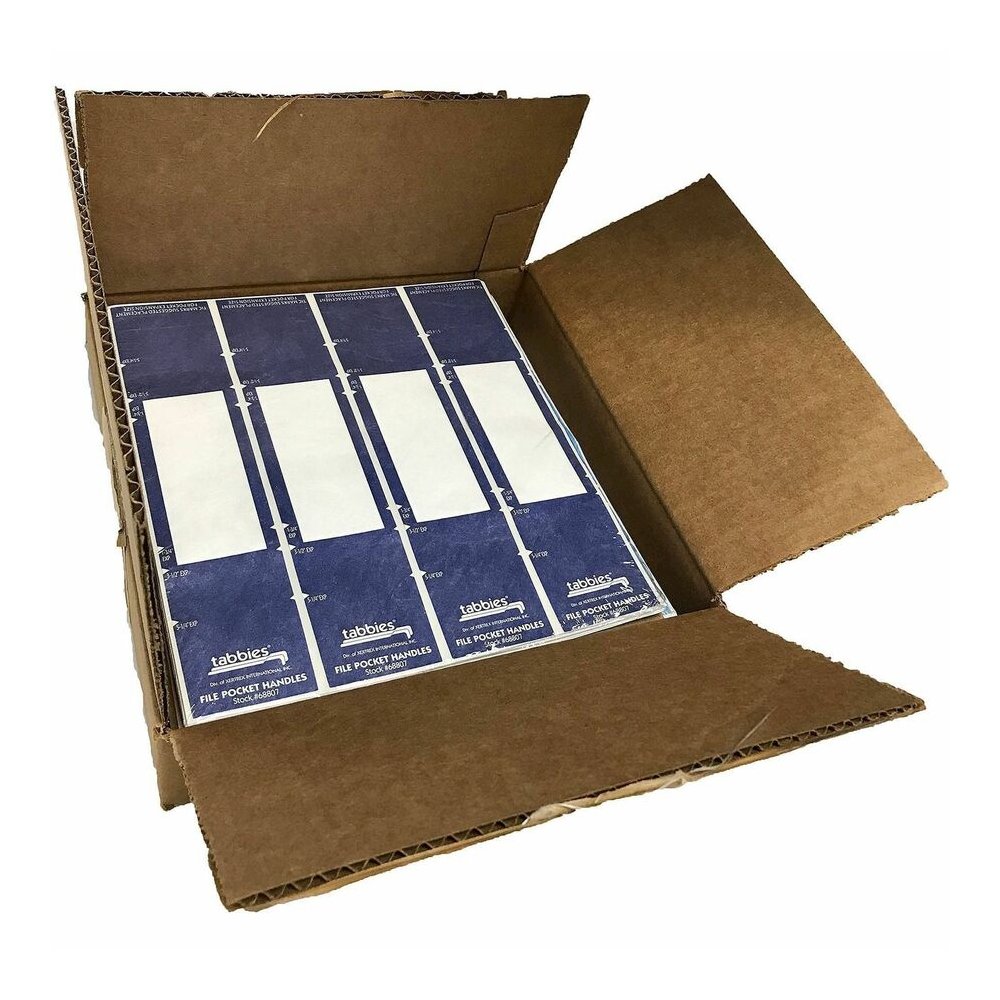 Tabbies File Pocket Handles - 2" Width x 9 5/8" Length - Dark Blue - Tyvek - 5 / Box. Picture 4