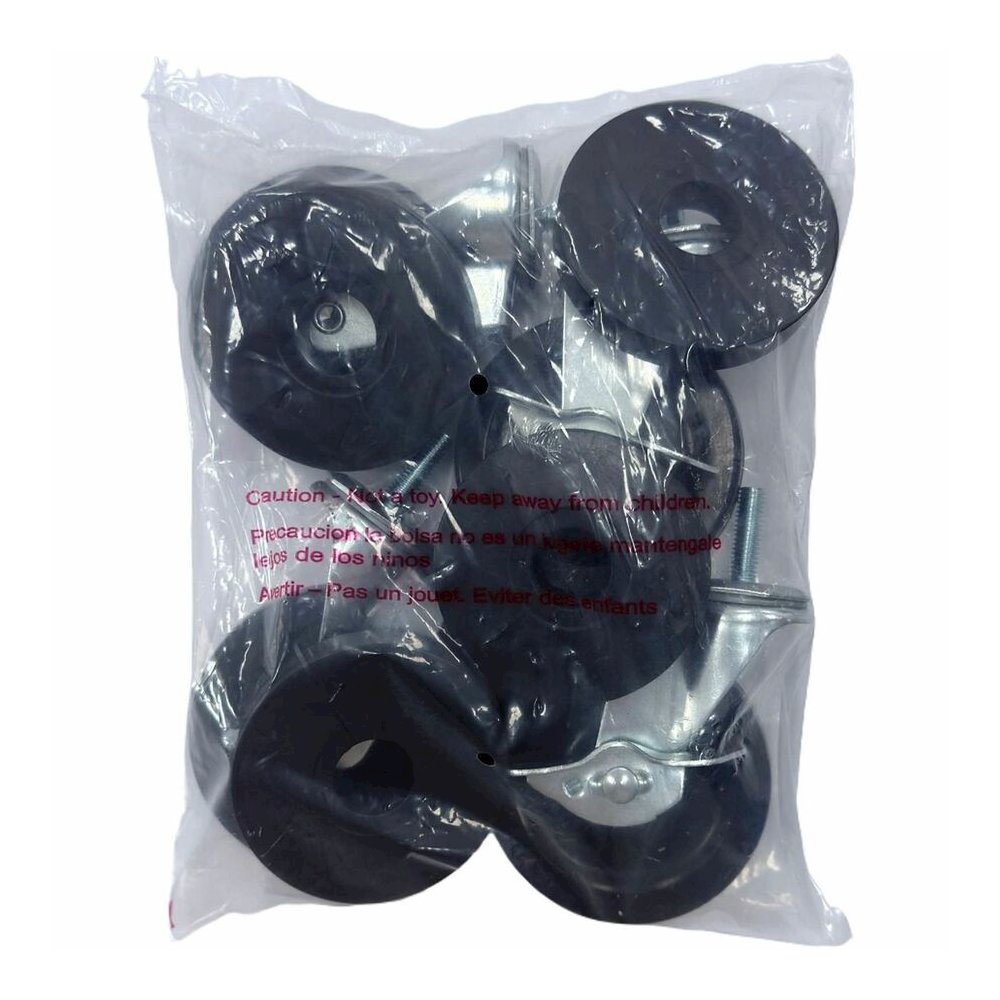 Lorell Industrial Wire Shelving Caster Kit - 4" Diameter - Black - 1 Set. Picture 2