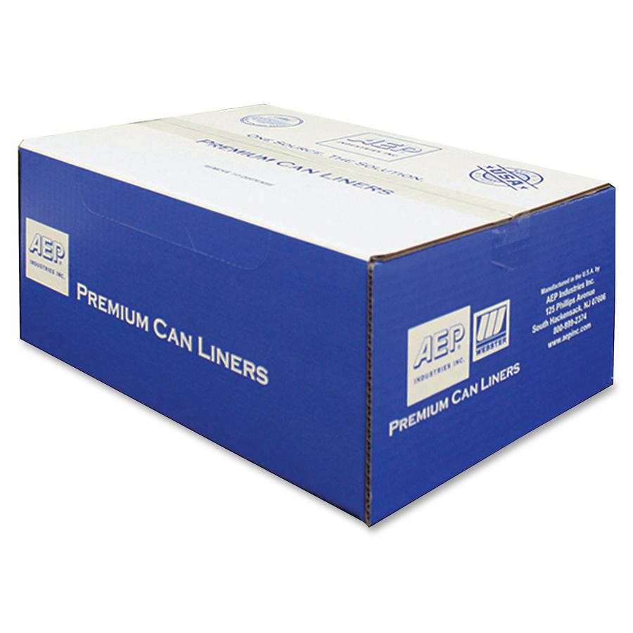 Berry High Density Commercial Can Liners - Medium Size - 30 gal Capacity - 37" Length x 30" Width x 0.31 mil (8 Micron) Thickness - High Density - Natural - Resin - Garbage - 500 / Carton. Picture 3