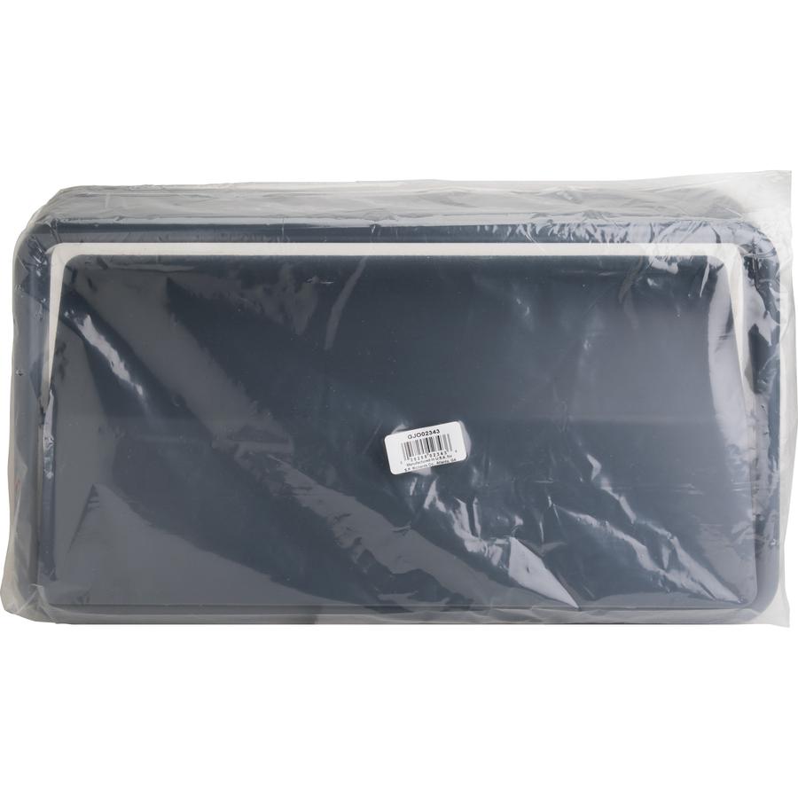 Genuine Joe Space-Saving Container Swing Lid - Rectangular - 1 Each - Gray. Picture 5