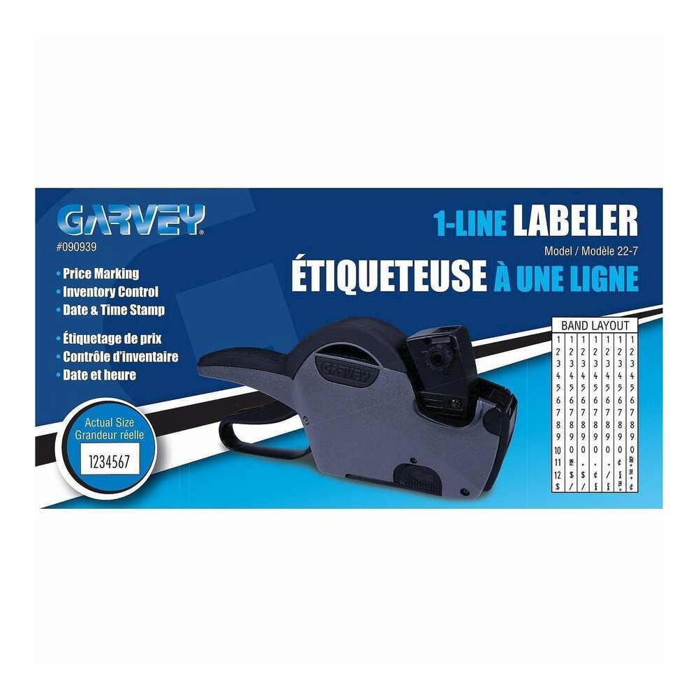 Consolidated Stamp One-line Pricemarking Label Gun - Label - 0.81" x 0.44" - Black - Rubberized Grip, Jam-free, Drop-in Loading, Fast-drying. Picture 2