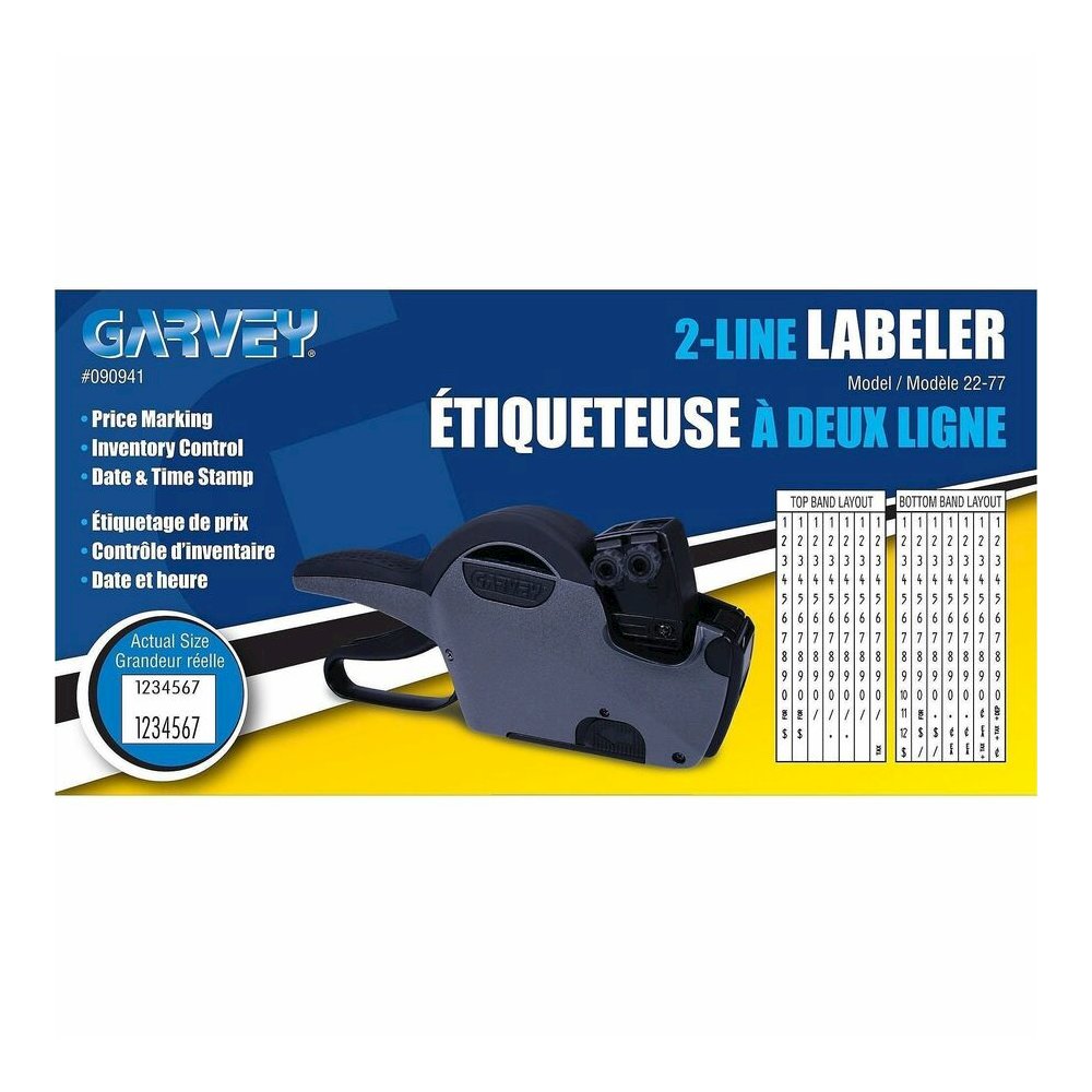 Consolidated Stamp 2-Line Pricemarking Label Gun - Label - 0.81" x 0.63" - Aqua - Rubberized Grip, Jam-free, Drop-in Loading, Fast-drying. Picture 4