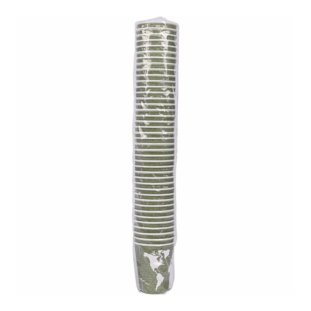 Eco-Products 12 oz World Art Insulated Hot Beverage Cups - 12 fl oz - Green - Hot Drink - No - 600 / Carton. Picture 6