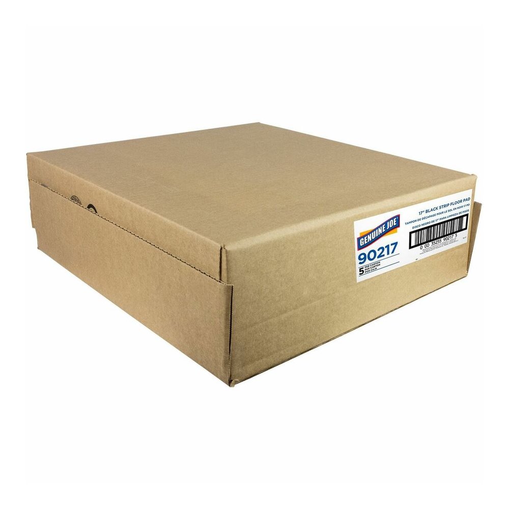 Genuine Joe Black Floor Stripping Pad - 17" Diameter x 1" Thickness - Stripping, Floor - 350 rpm Maximum Speed Supported - Resilient, Heavy Duty, Flexible, Dirt Remover, Long Lasting, Abrasive, Rotate. Picture 2
