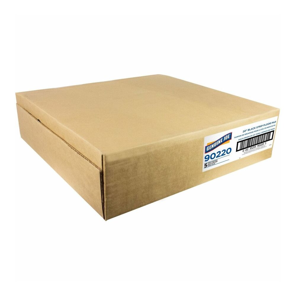 Genuine Joe Black Floor Stripping Pad - 20" Diameter x 1" Thickness - Stripping, Floor - 350 rpm Maximum Speed Supported - Resilient, Heavy Duty, Flexible, Dirt Remover, Long Lasting, Abrasive, Rotate. Picture 3