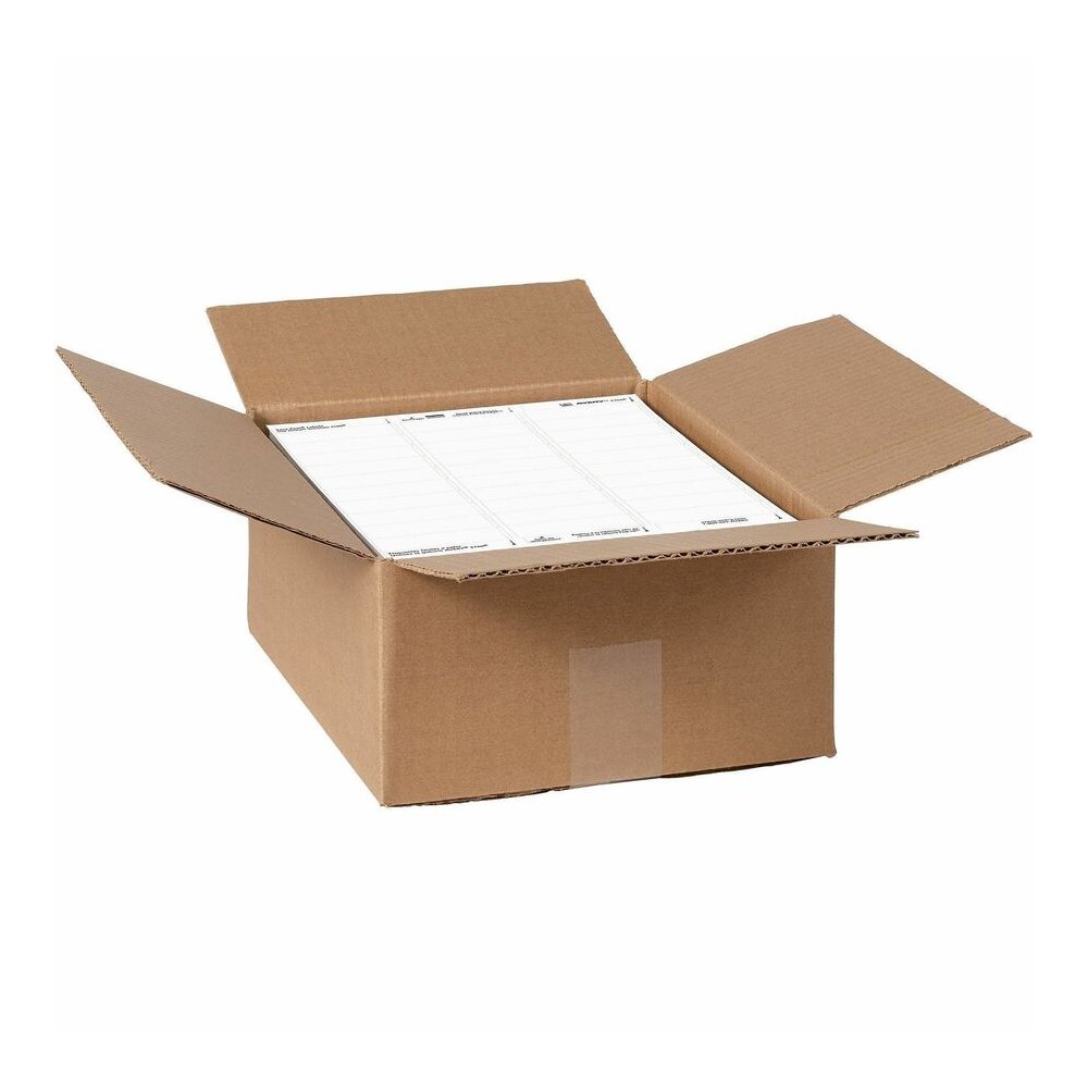Avery&reg; TrueBlock White Shipping Labels - 1" Width x 2 5/8" Length - Permanent Adhesive - Rectangle - Laser - Matte White - Matte - Paper - 30 / Sheet - 30 Total Sheets - 15000 Total Label(s) - 500. Picture 5