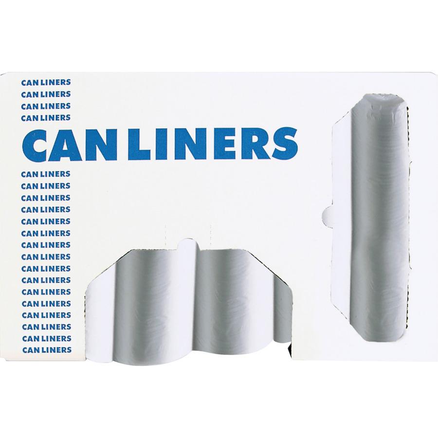 Heritage AccuFit .9mil Clear Can Liners - 23 gal/55 lb Capacity - 28" Width x 45" Length - 0.90 mil (23 Micron) Thickness - Clear - 8/Carton - 25 Per Roll - Can. Picture 3
