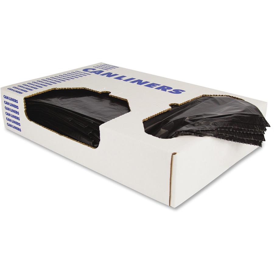 Heritage Black Linear Low Density Can Liners - 30 gal Capacity - 36" Length x 30" Width x 0.65 mil (17 Micron) Thickness - Low Density - Black - Linear Low-Density Polyethylene (LLDPE) - Can - 1 Carto. Picture 2