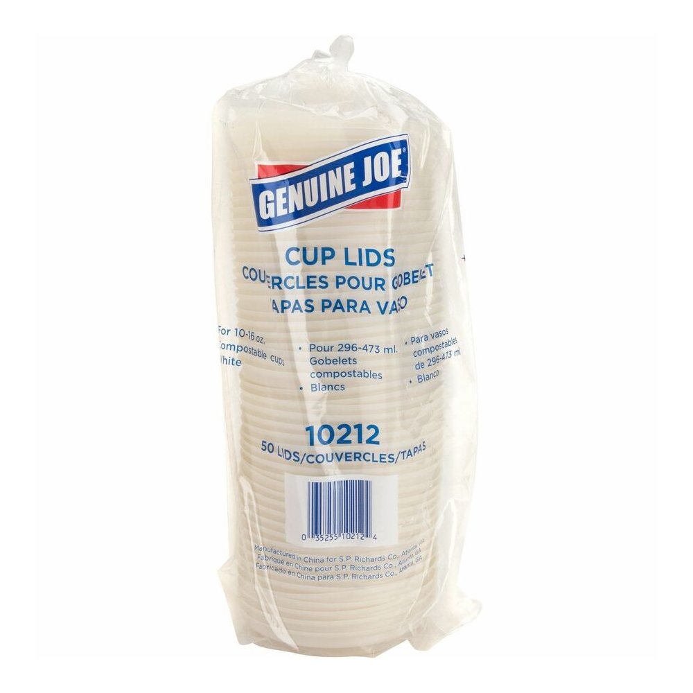 Genuine Joe Vented Hot Cup Lid - Polystyrene - White - 50/Pack - 20 / Carton. Picture 6
