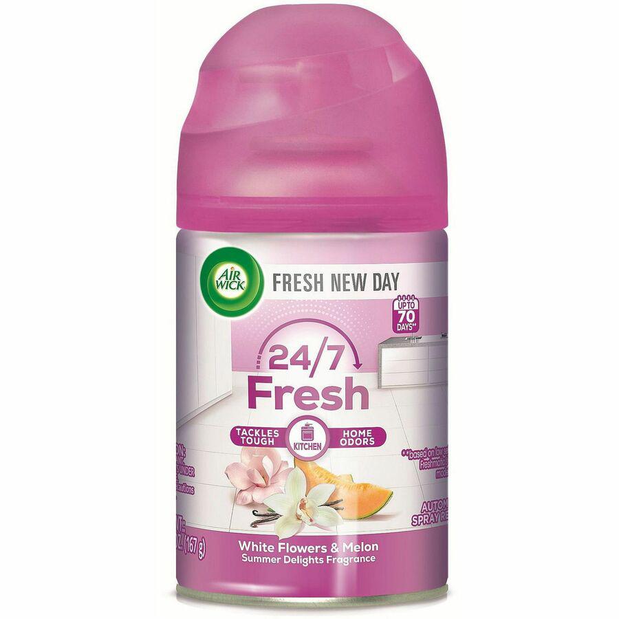 Air Wick Freshmatic Life Scents Refill - Spray - 5.9 fl oz (0.2 quart) - Summer Delights - 60 Day - Wall Mountable, Long Lasting - 6 / Carton. Picture 2