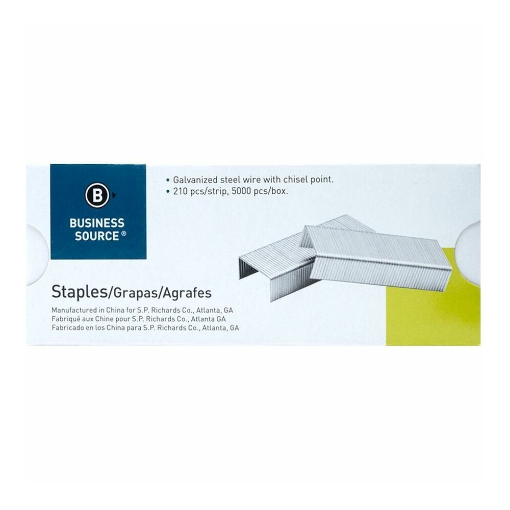 Business Source Standard Stapler Value Pack - Staples Upto 20 Sheet - Holds Upto 210 Staple - Full Strip - Top Loading - Black - 1 Pack. Picture 5