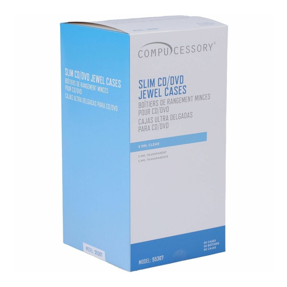 Compucessory Slim Disc Case - Polypropylene - Clear, Translucent. Picture 4