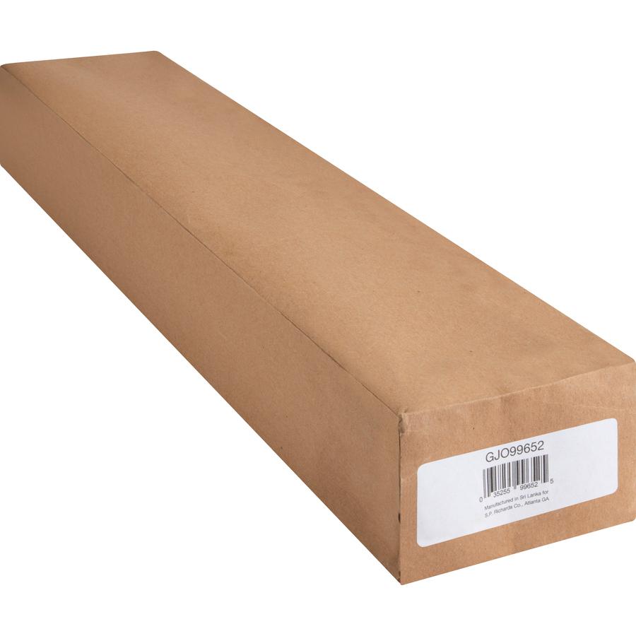 Genuine Joe 24" Push Broomhead - Brown - Lacquered Wood - 24" Length - 1 Each. Picture 6