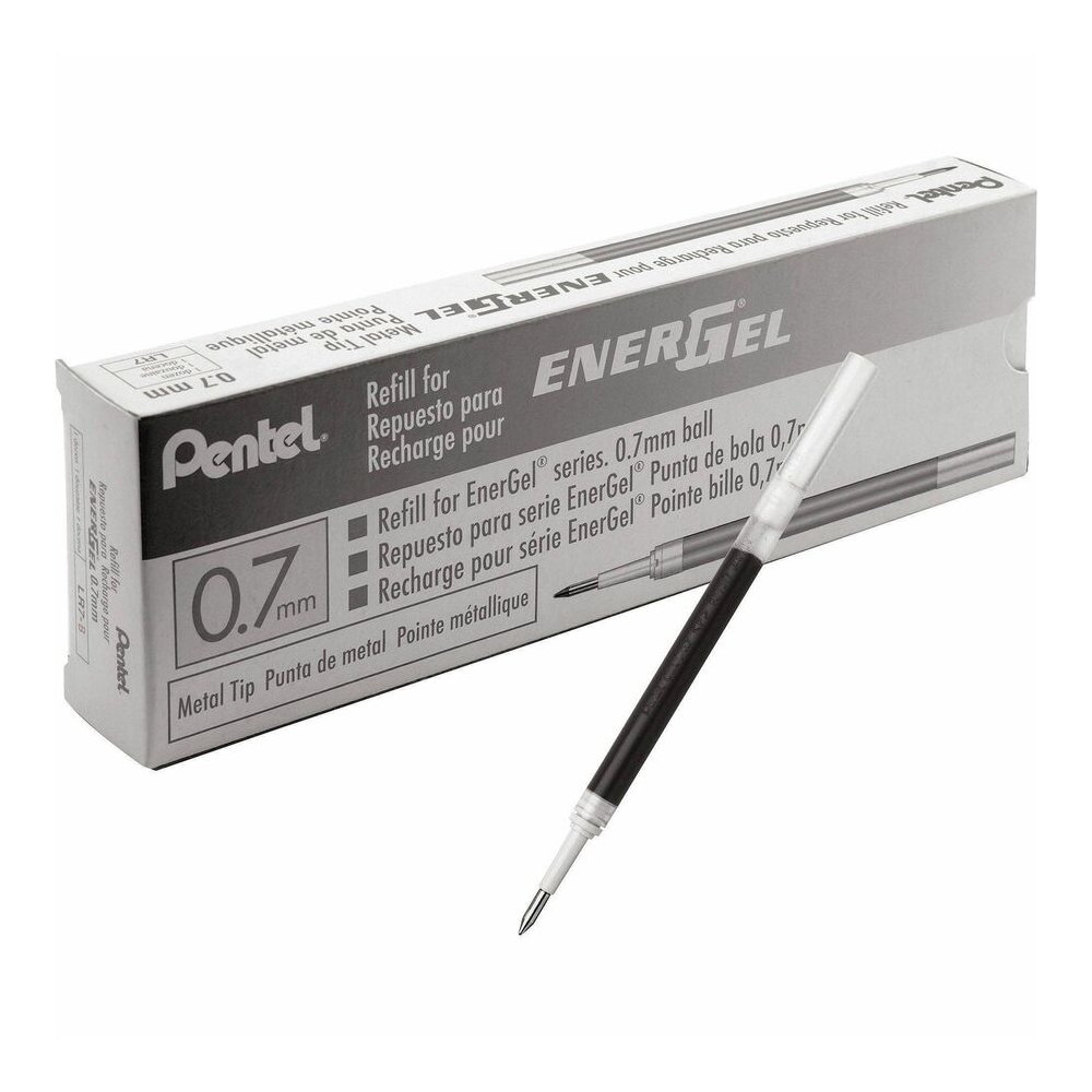 EnerGel Liquid Gel Pen Refill - 0.70 mm - Black Ink - Smudge Proof, Quick-drying Ink, Glob-free - 12 / Box. Picture 2