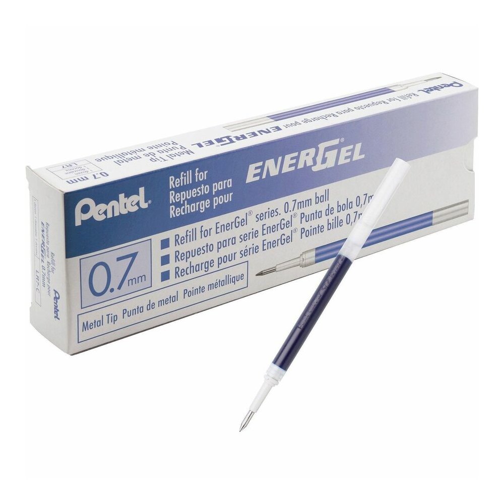 EnerGel Liquid Gel Pen Refill - 0.70 mm - Blue Ink - Smudge Proof, Quick-drying Ink, Glob-free, Smooth Writing - 12 / Box. Picture 2