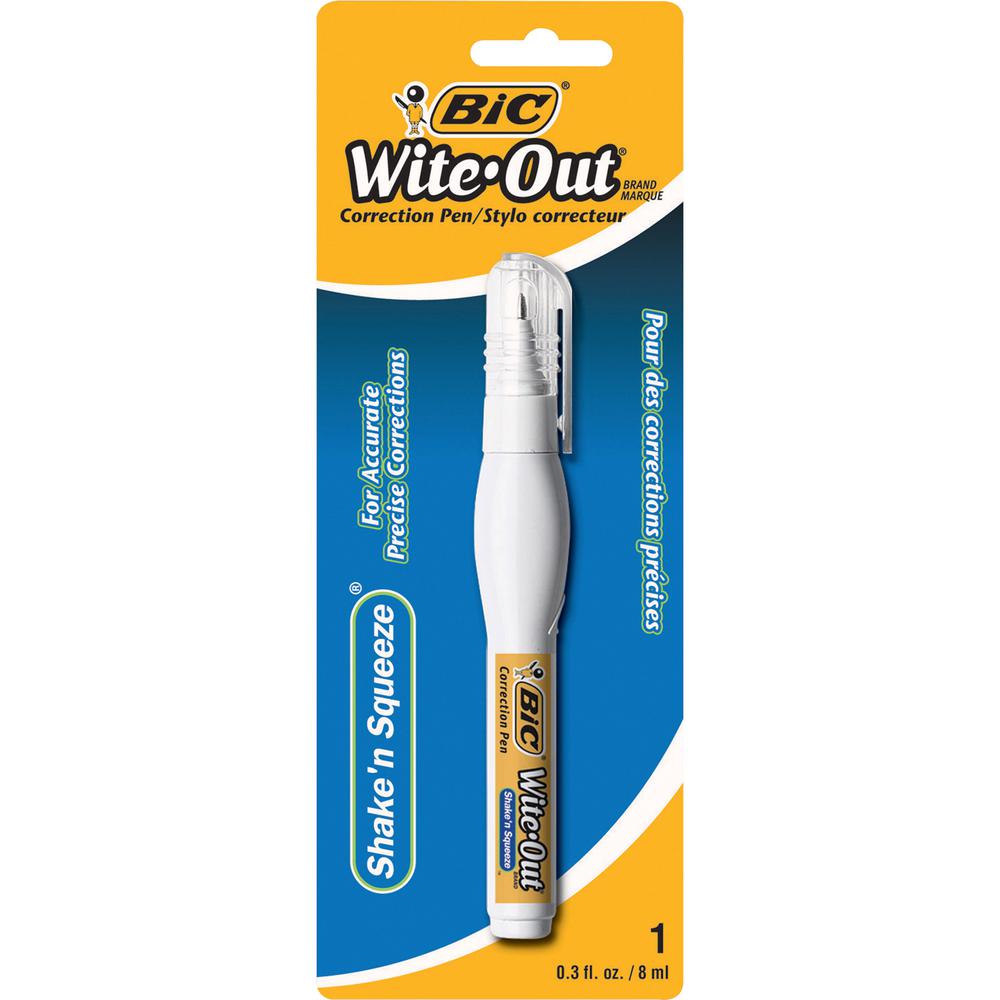 Wite-Out Shake n' Squeeze Correction Pens - Tip Applicator - 8 mL - White - 6 / Box. Picture 4