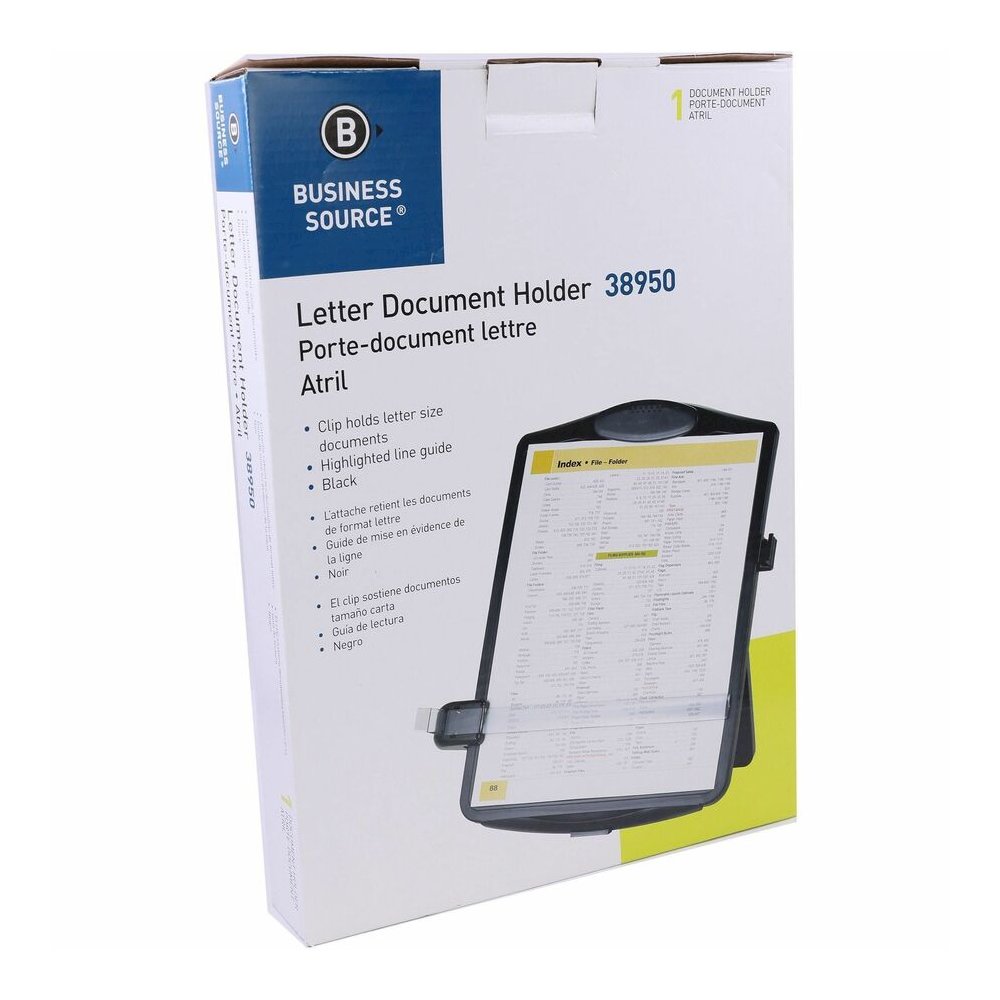 Business Source Easel Document Holder - 10" Height x 2" Width x 14" Depth - Black - 1 Each. Picture 3