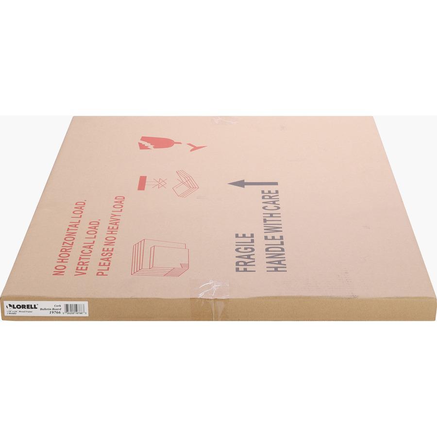 Lorell Bulletin Board - 18" Board Height x 24" Board Width - Cork Surface - Long Lasting, Warp Resistant - Brown Oak Frame - 1 Each. Picture 8