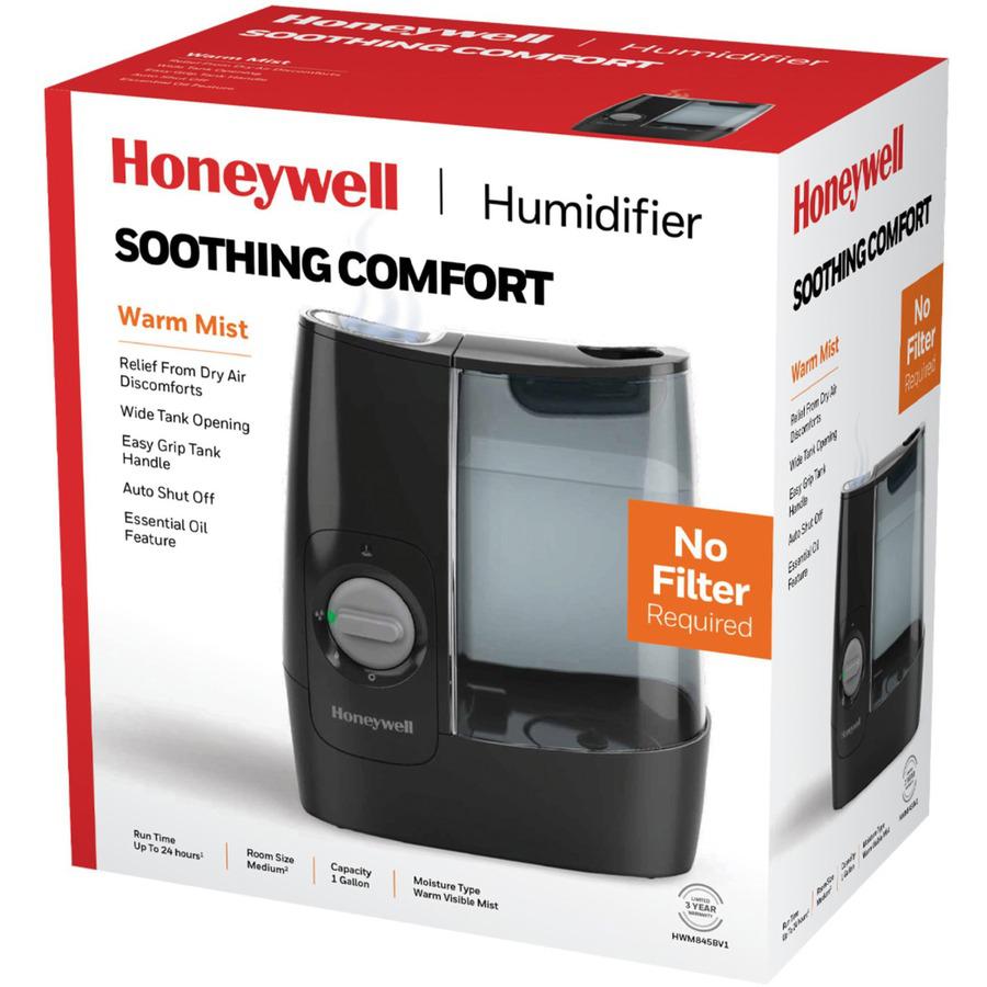 Honeywell HWM845 Warm Mist Humidifier - Warm Mist - 1 gal Tank - 520 Sq. ft. - Black. Picture 4