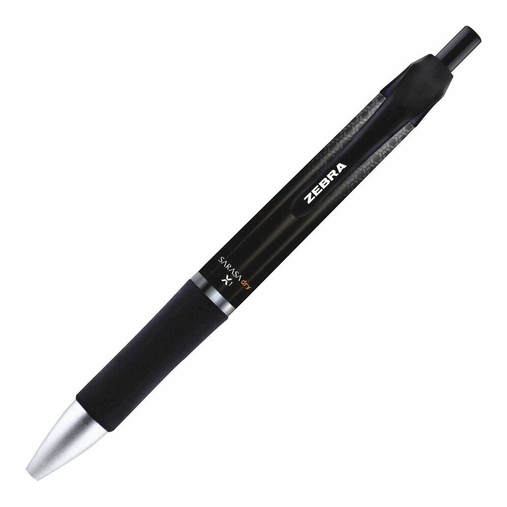 Zebra SARASA dry X1 Retractable Gel Pen - Retractable - Black Ink - Dry, Gel-based - 1 Dozen. Picture 2